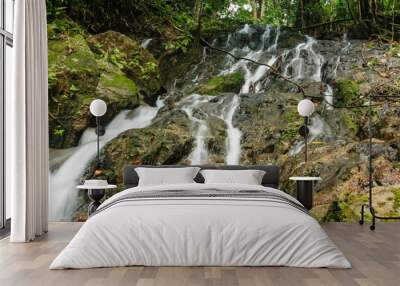 waterfall ton sai in the forest phuket thailand. tropical zone thailand southern Wall mural