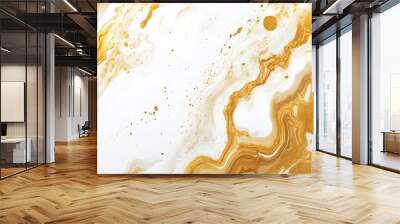 gold white marble texture with subtle veins and a polished surface background,generative ai Wall mural