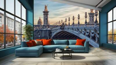 Alexandre III bridge in Paris Wall mural