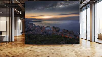 Monaco under the milky way Wall mural