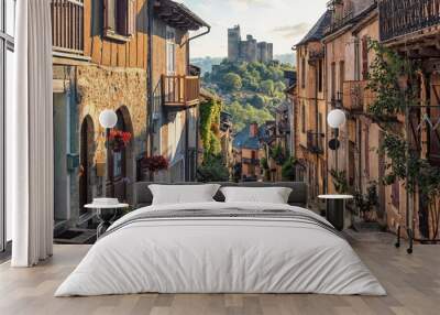 Najac village in the south of France Wall mural