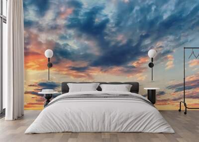 Sky texture for illustration, 3D rendering, digital art. Wall mural