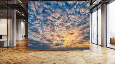 Sky texture for illustration, 3D rendering, digital art. Wall mural