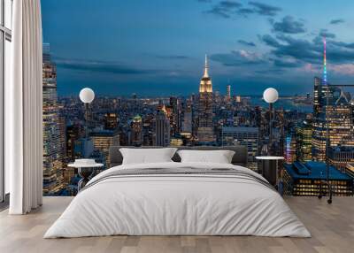 The skyline of New York City, United States Wall mural