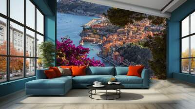 Villefranche-Sur-Mer on the French Riviera Wall mural