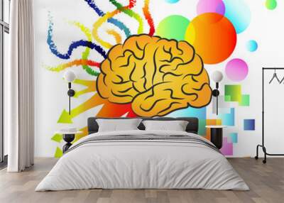 creative / abstract brain Wall mural