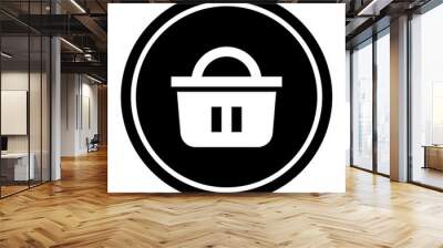 Bag Circular line icon Wall mural