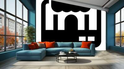 E Commerce glyph icon Wall mural