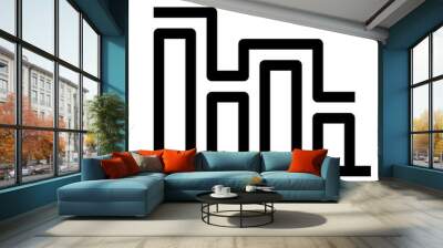 Icon Analysis With Style Outline Wall mural