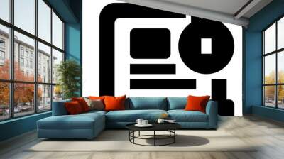 Laptop Lock glyph icon Wall mural