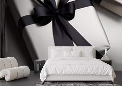 gift box with ribbon Wall mural