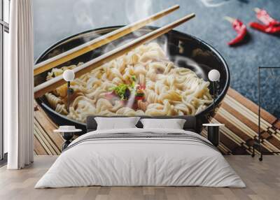 Asian instant noodles Wall mural