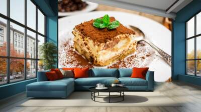 italian dessert tiramisu Wall mural