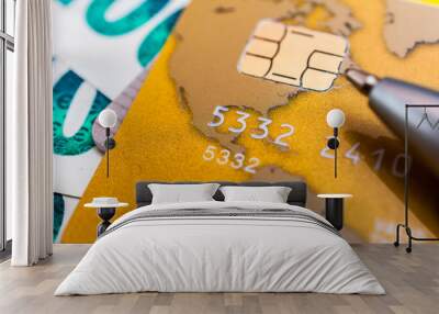 Chip of the credit card Wall mural