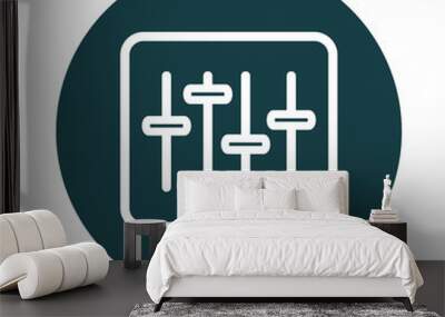 audio equalizer sound block style icon Wall mural