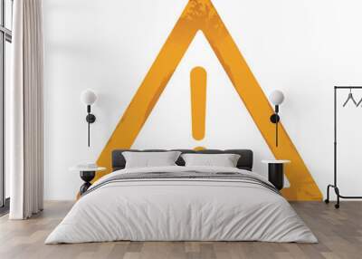 danger sign with exclamation mark Wall mural