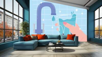 drink water concept Wall mural