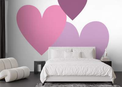 hearts love romantic passion cartoon isolated icon design Wall mural