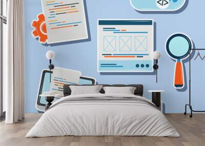 icons web development Wall mural