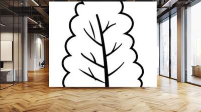 Isolated abstract and season tree design Wall mural