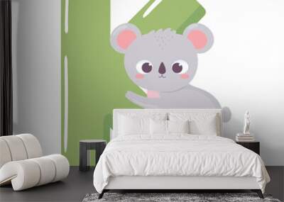 koala animal alphabet Wall mural