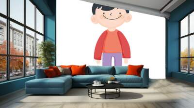 little boy cartoon Wall mural