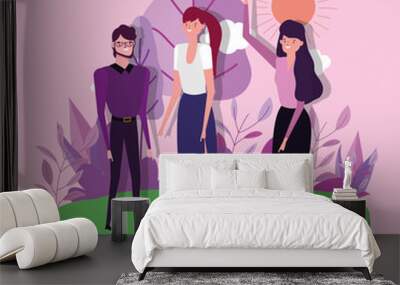 people characters business flat design Wall mural