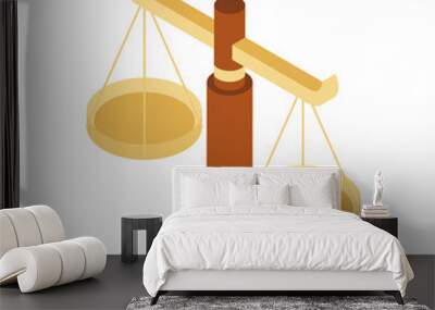 scale law and justice Wall mural