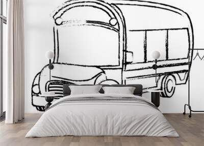 School bus design Wall mural