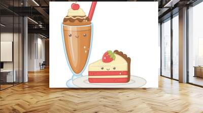 Sweet and delicious food design Wall mural