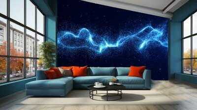 Blue power energy graphic background. Wall mural