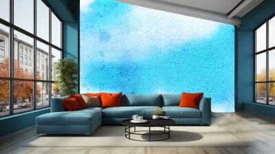 Blue and White Water Color Background Wall mural