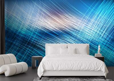 Blue Line Pattern Background Wall mural