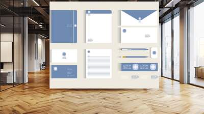 Mock up corporate identity for business companies. Vector. Wall mural