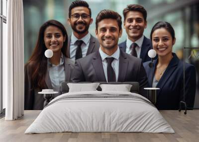 Group of Indian businessmen or corporate people standing for a photo Wall mural