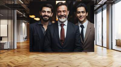 Group of Indian businessmen or corporate people standing for a photo Wall mural