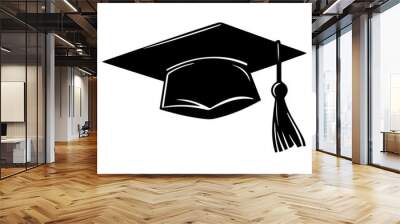 Graduation Cap icon. Graduation university or college cap Wall mural