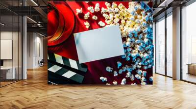 Cinema promo card Wall mural