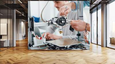 Young researchers and 3D printing Wall mural