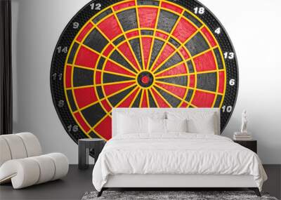 Electronic dartboard for soft tip darts isolated on white background Wall mural