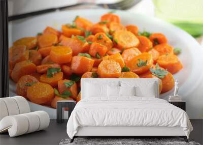 Carrot vichy Wall mural