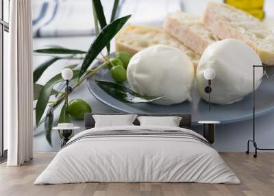 mozzarella and olives Wall mural