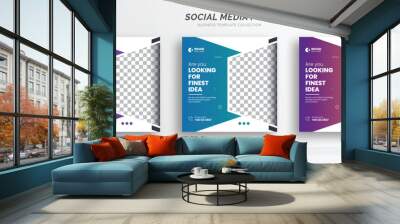 Digital business marketing social media post banner template Wall mural