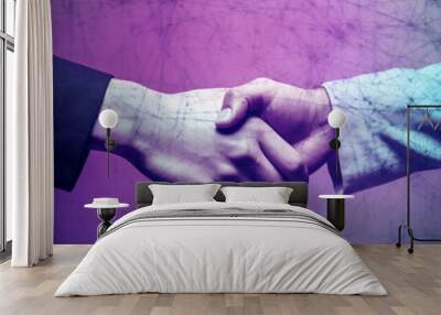 handshake between two professionals Wall mural