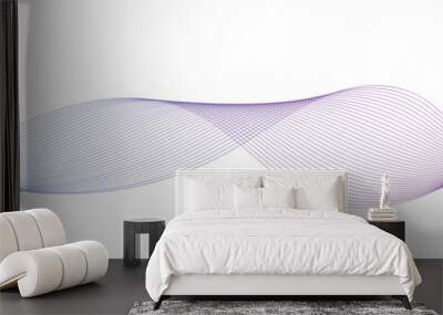 Abstract colorful wave lines on white background for elements in concept business presentation, Brochure, Flyer, Science, Technology. Vector illustration on white background in eps 10. Wall mural