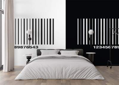 Set of barcode vector icon. Trendy bar code for web icon. Abstract barcode vector icon illustration. Bar code in eps 10. Wall mural