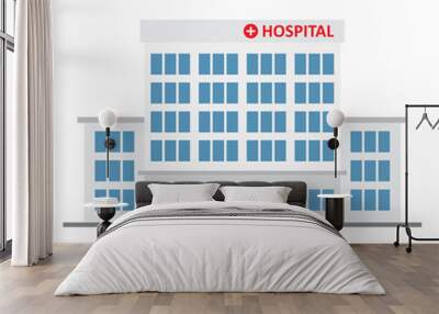 Hospital building, medical icon. Wall mural