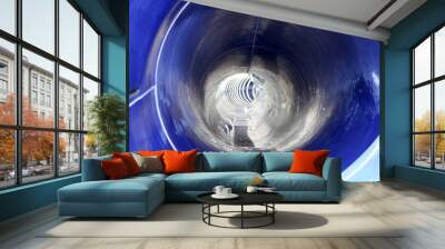 A blue water slide in Thermalia in La�ko, Slovenia. Wall mural