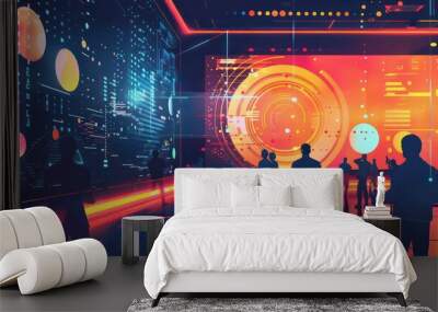 data futures lab design illustration Wall mural