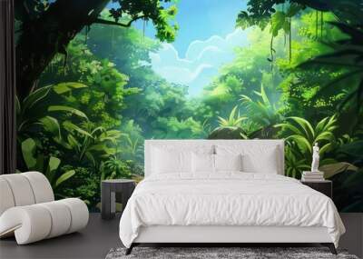 jungle theme in the background Wall mural